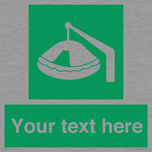 Custom sign Safe condition Davit-launched liferaft